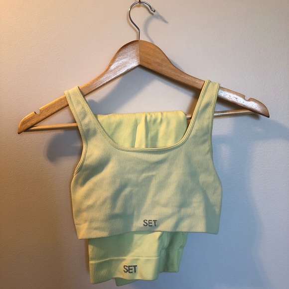 SET Active Other - Setactive yellow extra small sports bra and biker shorts set